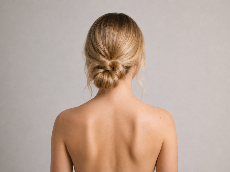 Le chignon flou à nœud