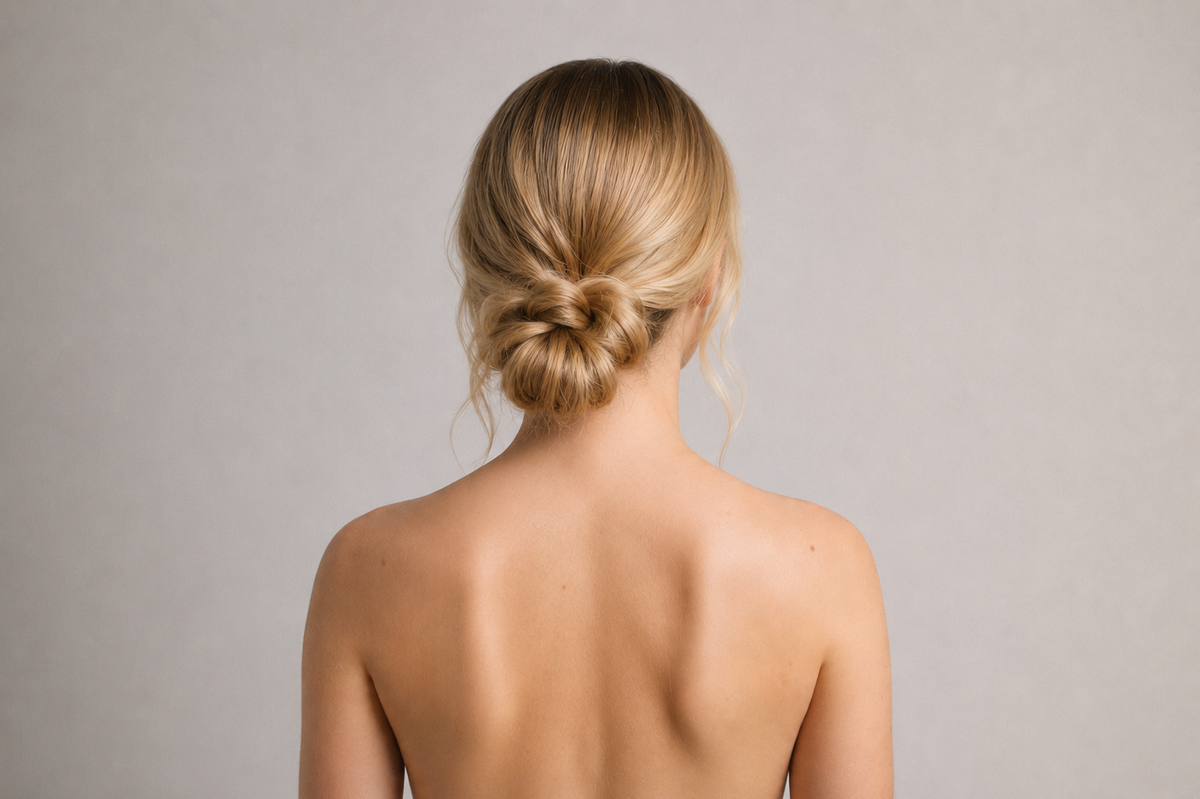 Le chignon flou à nœud