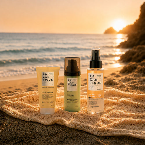 Kit d'été format valise (Shampoing extra-doux, Soin réparateur 5min chrono, Eau solaire cheveux))